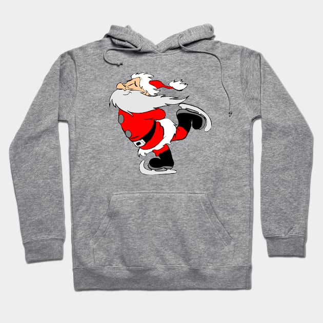 Skating santa ho ho ho Hoodie by Totallytees55